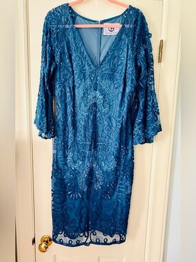 JS Collections Teal-Blue Dress Shell